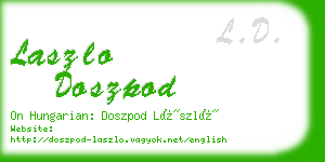 laszlo doszpod business card